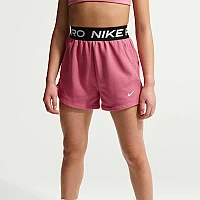 ДЕТСКИ КЪСИ ПАНТАЛОНИ ЗА МОМИЧЕ NIKE HQ9313-641 PRO DF FLC SHORT РОЗОВИ