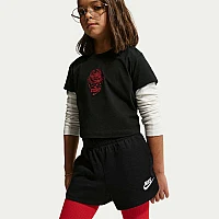 ДЕТСКИ КЪСИ ПАНТАЛОНИ ЗА МОМИЧЕ NIKE IF1726-010 NSW SHORT JSY ЧЕРНИ