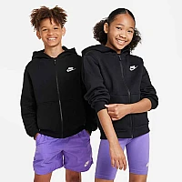 ДЕТСКО ГОРНИЩЕ ЗА МОМЧЕ NIKE FD3004-010 NSW CLUB FLC HD FZ LS LBR ЧЕРНО