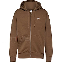МЪЖКО ГОРНИЩЕ NIKE FN3884-270 CLUB FT FZ HOODIE КАФЯВО