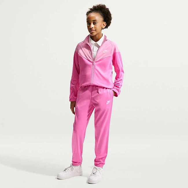 ДЕТСКИ СПОРТЕН ЕКИП ЗА МОМИЧЕ NIKE HQ9315-675 NSW DF TRACKSUIT PK FZ РОЗОВ