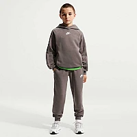 ДЕТСКИ СПОРТЕН ЕКИП ЗА МОМЧЕ NIKE HQ9318-289 NSW CLUB FLC HDY TRACKSUIT СИВО-КАФЯВ