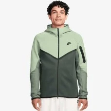 МЪЖКО ГОРНИЩЕ NIKE HV0949-313 TCH FLC FZ WR HOODIE СВЕТЛОЗЕЛЕНО/ЗЕЛЕНО
