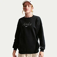 ДЕТСКА БЛУЗА ЗА МОМИЧЕ NIKE IM4963-010 NSW STDIO FLC OVRSZD CRW AOP ЧЕРНА