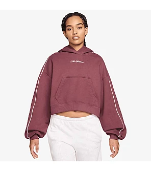 ДАМСКИ СУИТШЪРТ NIKE IO9948-654 STDO FLC MW CRP SCLOP HDY ПЕПЕЛЯВО РОЗОВ