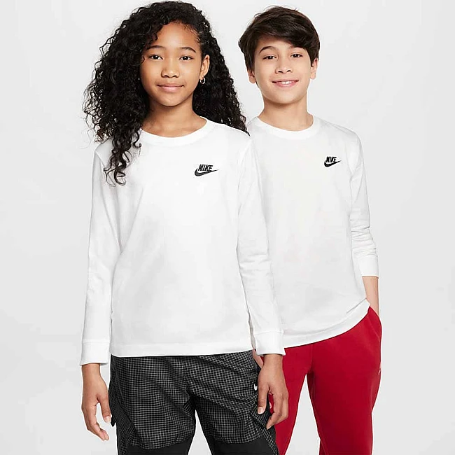 ДЕТСКА БЛУЗА NIKE FZ4946-100 NSW LS TEE EMB FUTURA LBR БЯЛА
