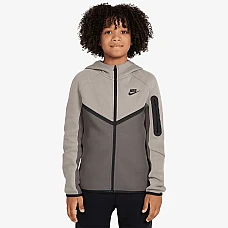 ДЕТСКО ГОРНИЩЕ ЗА МОМЧЕ NIKE HV5867-211 NSW TCH FLC FZ PD СИВО-КАФЯВО