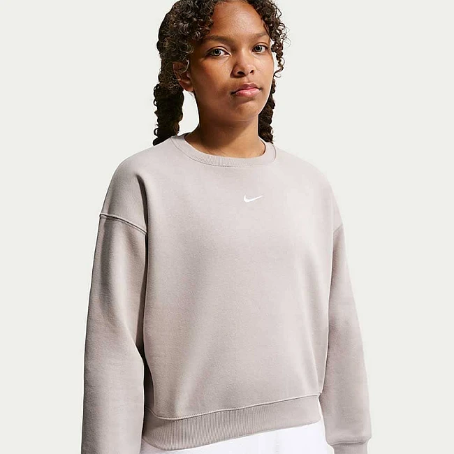 ДЕТСКА БЛУЗА ЗА МОМИЧЕ NIKE IM5098-211 NSW STUDIO FLC BXY OS LBR БЕЖОВА