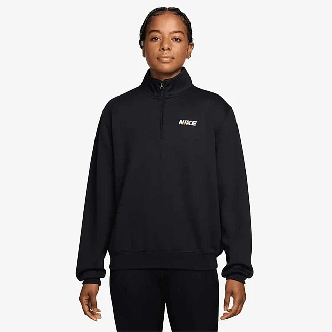 ДАМСКО ГОРНИЩЕ NIKE IM9943-010 DF STDO FLC SPT QZ CPSL B ЧЕРНО