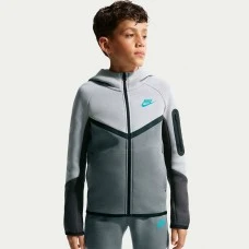 ДЕТСКО ГОРНИЩЕ ЗА МОМЧЕ NIKE HV5867-077 NSW TCH FLC FZ PD СИВО