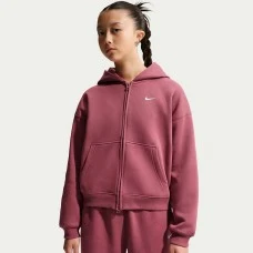 ДЕТСКО ГОРНИЩЕ ЗА МОМИЧЕ NIKE IM4904-654 NSW STUDIO FLC OS FZ HD ПЕПЕЛЯВО РОЗОВО