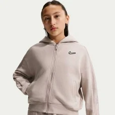 ДЕТСКО ГОРНИЩЕ ЗА МОМИЧЕ NIKE IM5607-211 NSW FLC TOP DANCE БЕЖОВО