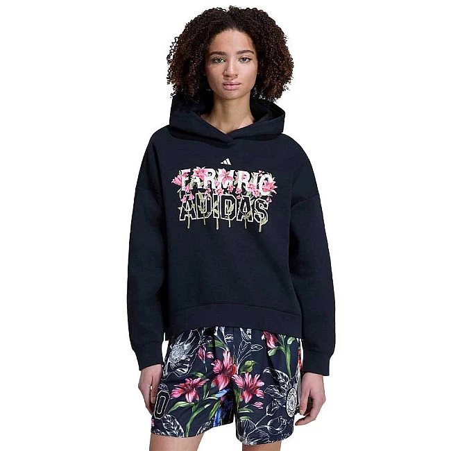 ДАМСКИ СУИТШЪРТ ADIDAS KR0252 FARM RIO HOODIE ЧЕРНО