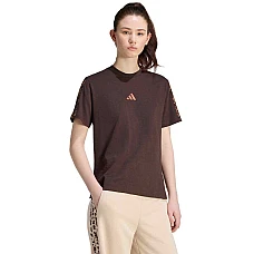 ДАМСКА ТЕНИСКА ADIDAS KV9298 AOP 3S SJ TEE КАФЯВА