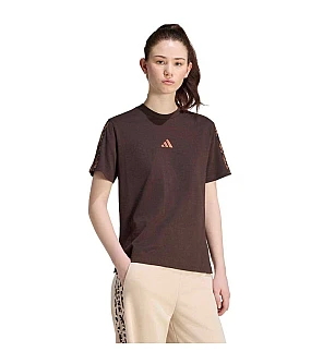 ДАМСКА ТЕНИСКА ADIDAS KV9298 AOP 3S SJ TEE КАФЯВА