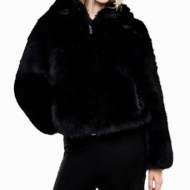 ДАМСКО ЯКЕ EA7 EMPORIO ARMANI 7W001268-UC001 SKI W ELITARY FASHION ECO FUR JKT ЧЕРНО