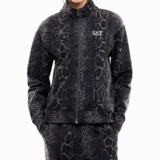 ДАМСКО ГОРНИЩЕ EA7 EMPORIO ARMANI 7W001415-F8182 GRAPHIC SERIES W T-TOP FZ ANIMALIER ТЪМНОСИВО