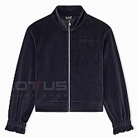 ДАМСКО ГОРНИЩЕ EA7 EMPORIO ARMANI 7W001432-U8117 ATHLETIC VELOUR W T-TOP FZ ТЪМНОСИВО