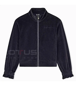 ДАМСКО ГОРНИЩЕ EA7 EMPORIO ARMANI 7W001432-U8117 ATHLETIC VELOUR W T-TOP FZ ТЪМНОСИВО