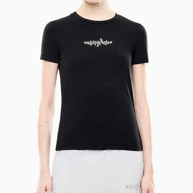 ДАМСКА ТЕНИСКА EA7 EMPORIO ARMANI 7W001658-UC001 LOGO SERIES W TEE SS CRYSTAL ЧЕРНА