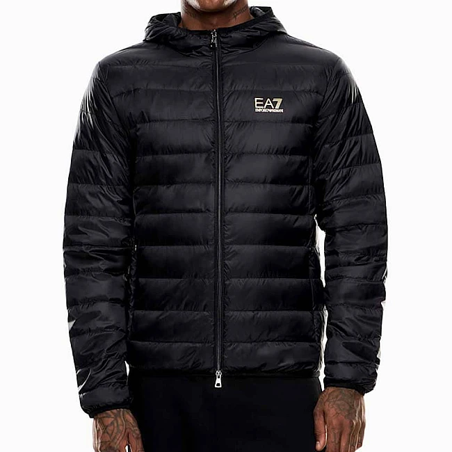 МЪЖКО ЯКЕ EA7 EMPORIO ARMANI 8NPB24-0208 TRAIN CORE ID M DOWN LIGHT HOODED JACKET ЧЕРНО