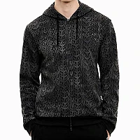 МЪЖКО ГОРНИЩЕ EA7 EMPORIO ARMANI 7M002206-FC099 LOGO SERIES M HOODIE FZ MONOGRAM COPL ЧЕРНО
