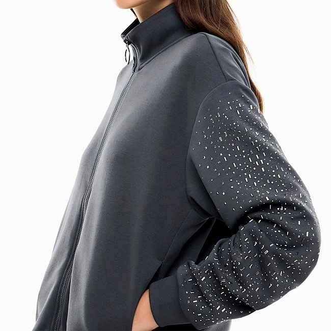 ДАМСКО ГОРНИЩЕ EA7 EMPORIO ARMANI 7W001424-U8117 TRAIN PRECIOUS W T-TOP FZ ТЪМНОСИВО