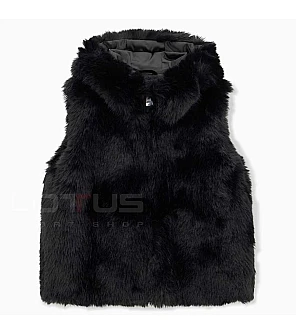 ДАМСКИ ЕЛЕК EA7 EMPORIO ARMANI 7W001449-UC001 SKI W ELITARY FASHION ECO FUR VEST ЧЕРЕН