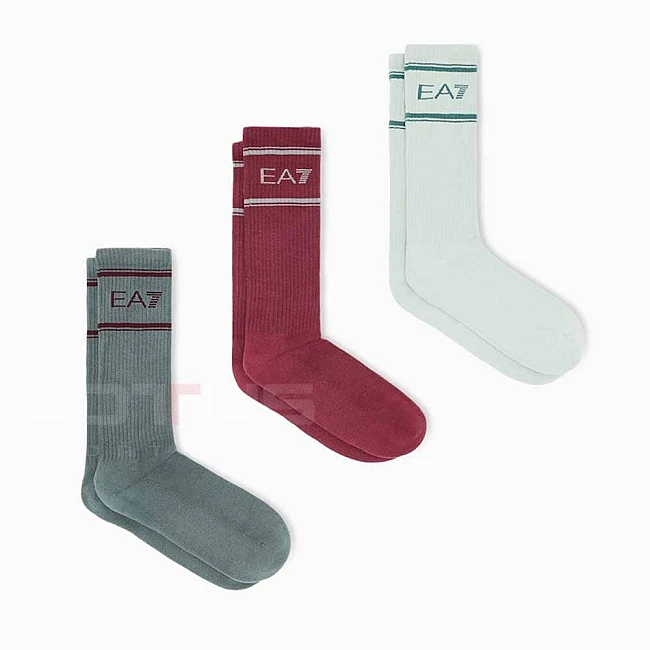 ЧОРАПИ EA7 EMPORIO ARMANI 7X000381-M6422 TRAIN SOCKS U 3 PACK КАФЯВ/СИВ/ЗЕЛЕН