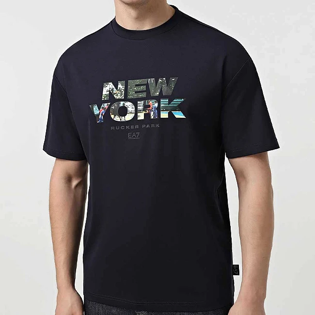 МЪЖКА ТЕНИСКА EA7 EMPORIO ARMANI 7M000768-UB102 GRAPHIC SERIES TEE SS CITIES ТЪМНОСИНЯ