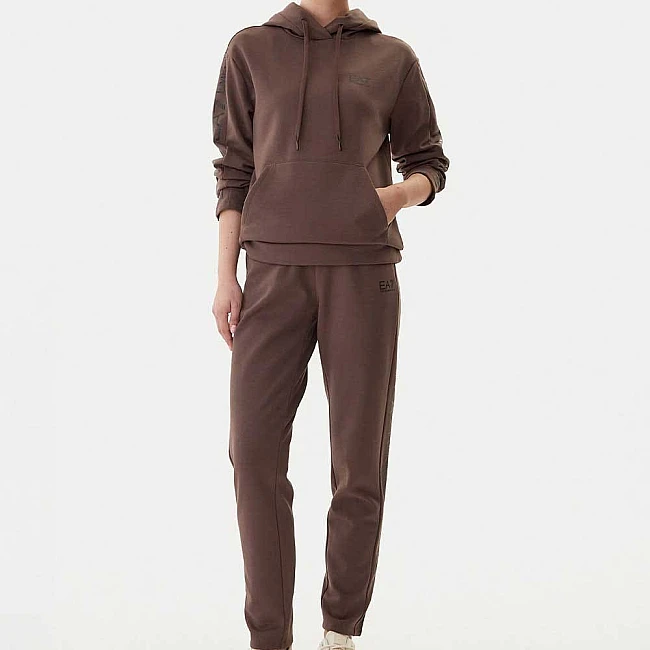 ДАМСКИ СПОРТЕН ЕКИП EA7 EMPORIO ARMANI 7W000116-U6063 TRACKSUIT HO RN CH EXTENDED LOGO BR КАФЯВ