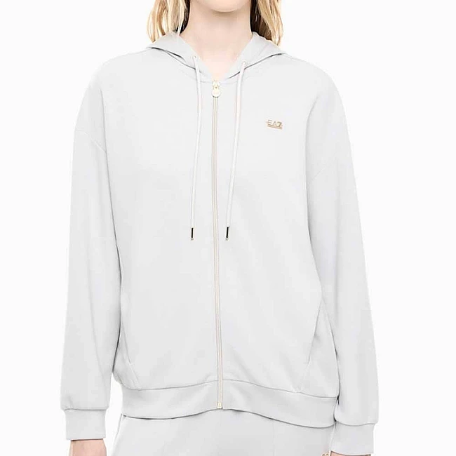 ДАМСКО ГОРНИЩЕ EA7 EMPORIO ARMANI 7W000192-U9001 CORE LADY RELAX HOODIE FZ СИВО-СИНЬО