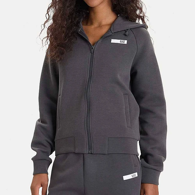 ДАМСКО ГОРНИЩЕ EA7 EMPORIO ARMANI 7W000675-U8117 NATURAL VENTUS7 HOODIE FZ ТЪМНОСИВО