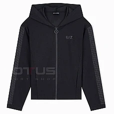 ДАМСКО ГОРНИЩЕ EA7 EMPORIO ARMANI 7W001382-UC001 LOGO SERIES W HOODIE FZ TAPE ЧЕРНО