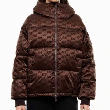 ДАМСКО ЯКЕ EA7 EMPORIO ARMANI 7W001504-F6016 W BOMBER JACKET EXTRA PADDED MONOGRAM КАФЯВО
