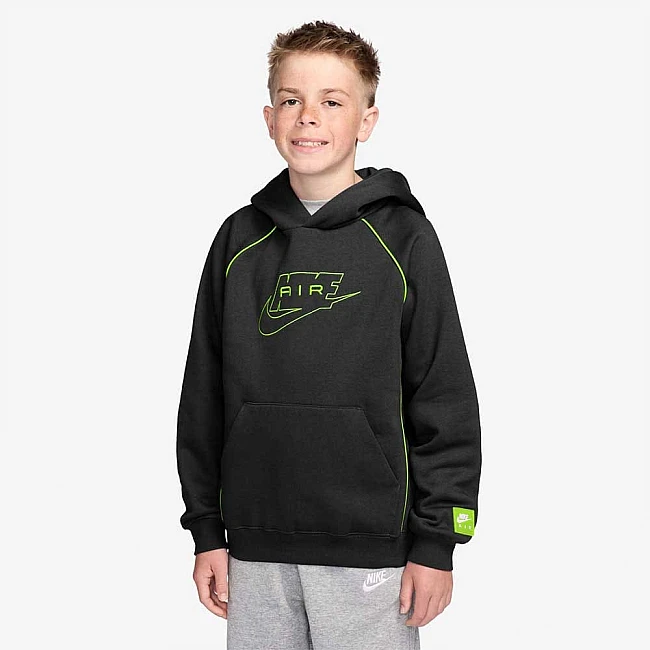 ДЕТСКИ СУИТШЪРТ NIKE II7350-011 AIR PO HOODIE ЧЕРЕН