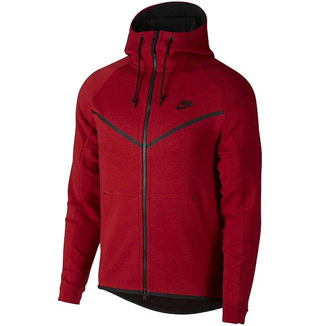 МЪЖКО ГОРНИЩЕ NIKE TCH FLC WR HOODIE FZ RED - Lotus Sport МЪЖКО ГОРНИЩЕ NIKE TCH FLC WR HOODIE FZ RED