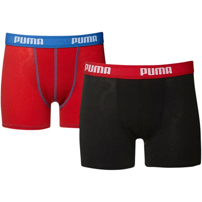 ДЕТСКИ БОКСЕР PUMA BASIC BOXER 2P RED/BLACK