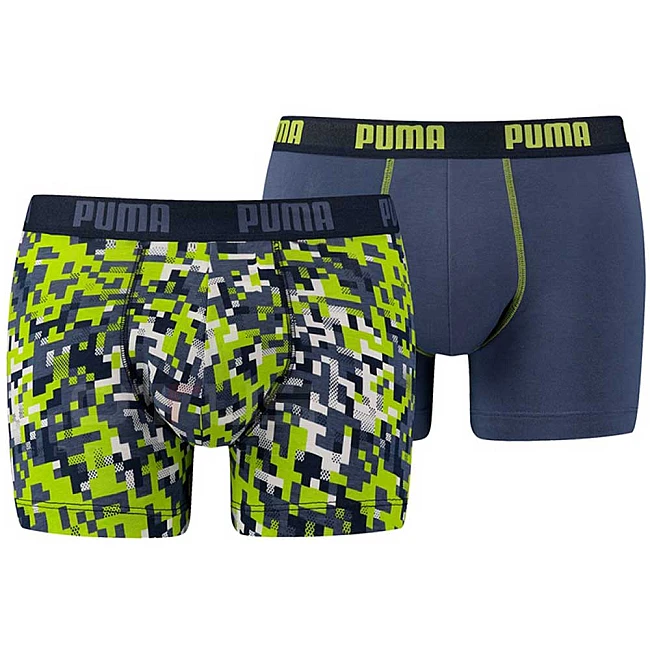 МЪЖКИ БОКСЕР PUMA BLOCKING PRINT BOX BOXER BLUE/LIME