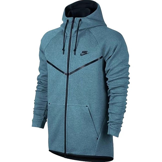 МЪЖКО ГОРНИЩЕ NIKE NSW TCH FLC WR HOODIE FZ BLUE