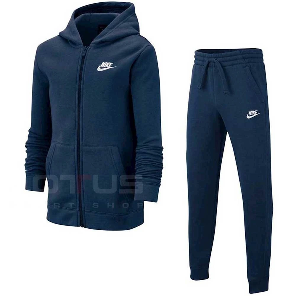 ДЕТСКИ СПОРТЕН ЕКИП NIKE NSW CORE BF TRK SUIT NAVY - lotus-sport.bg