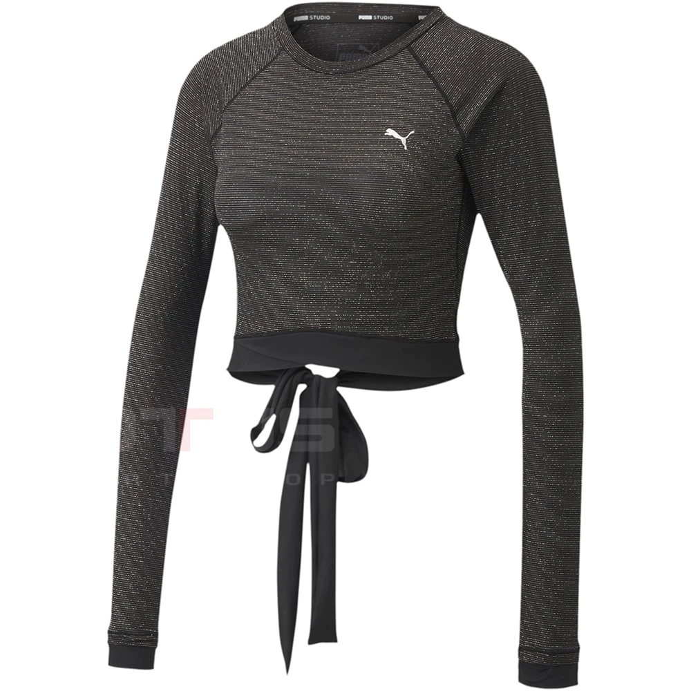 ДАМСКА БЛУЗА PUMA STUDIO METALLIC LS TOP BLACK - lotus-sport.bg