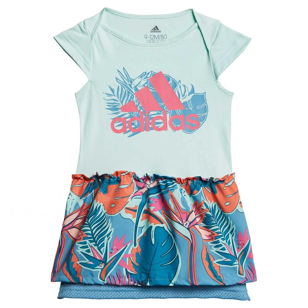 ДЕТСКА РОКЛЯ ADIDAS I FLOWER DRESS BLUE/PINK FLORAL - lotus-sport.bg