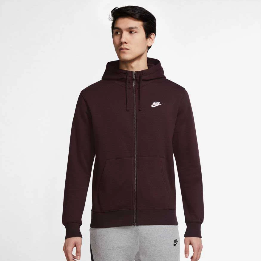МЪЖКО ГОРНИЩЕ NIKE NSW CLUB HOODIE FZ BB BROWN - lotus-sport.bg