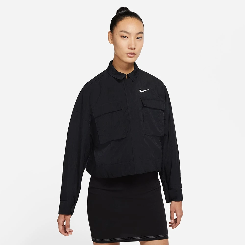 ДАМСКО ЯКЕ NIKE NSW ESSNTL WVN JKT FIELD BLACK - lotus-sport.bg