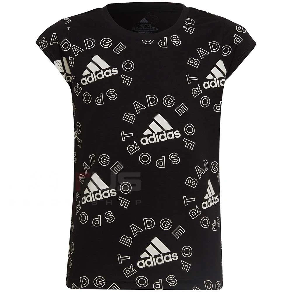 ДЕТСКА ТЕНИСКА ЗА МОМИЧЕ ADIDAS LOGO T ESS BLACK - lotus-sport.bg