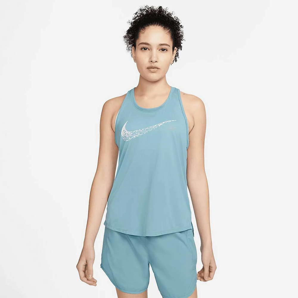 ДАМСКИ ПОТНИК NIKE SWOOSH RUN TANK LT BLUE - lotus-sport.bg