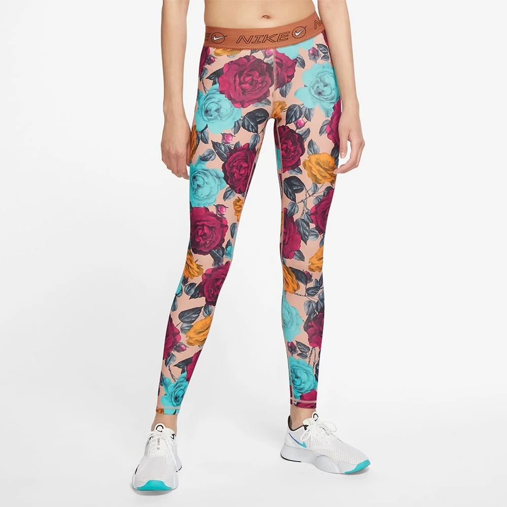 ДАМСКИ КЛИН NIKE DF MR IC TGHT AOP ROSE/GREEN - lotus-sport.bg