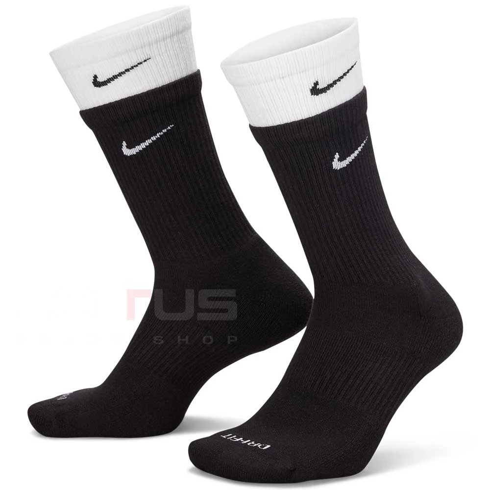 ЧОРАПИ NIKE EVERYDAY PLUS CUSH BLACK/WHITE  - lotus-sport.bg