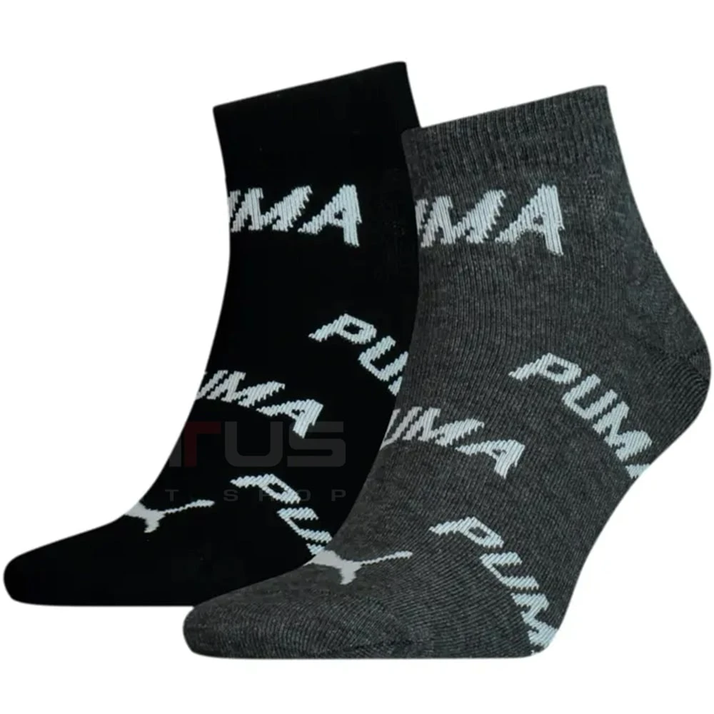 ЧОРАПИ PUMA UNISEX BWT QUARTER BLACK/GREY - lotus-sport.bg